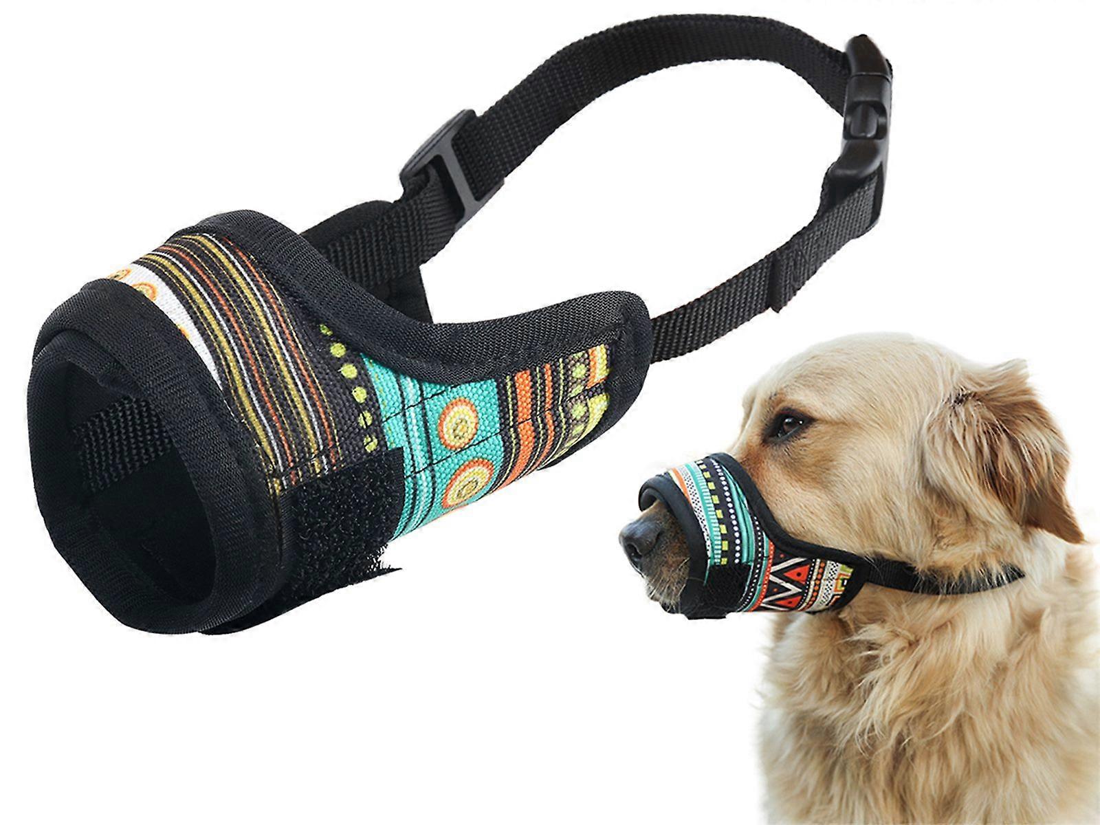 Pet Dog Muzzle Prevent Dog Biting Barking Chewing Green Medium Size