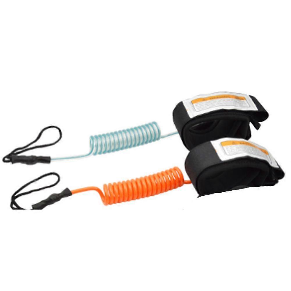 2 stuks Laccio di Sicurezza da Surf, SUP Surf Leash TPU for Tavole da Surf, Stand-Up Paddle Board, Kayak, Geel, Blauw,2024 Ping