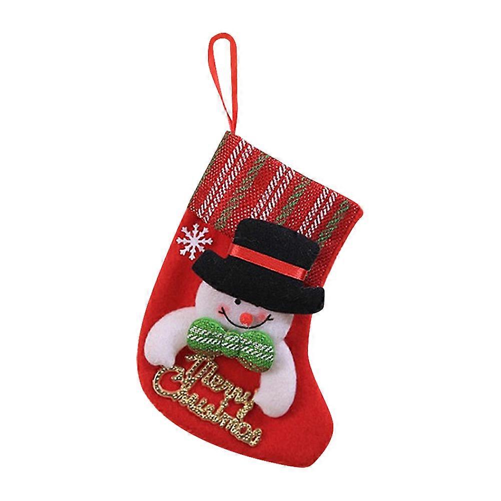 1Db Mini karácsonyi Mikulás harisnya cukorka fa ajándéktáskák dekoráció
