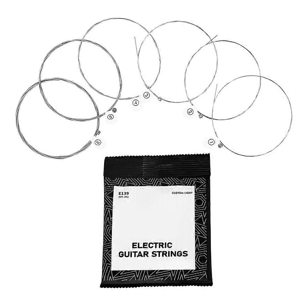 6st .009-.042 Elgitarrsträngar Kolstålkärna för elgitarr
