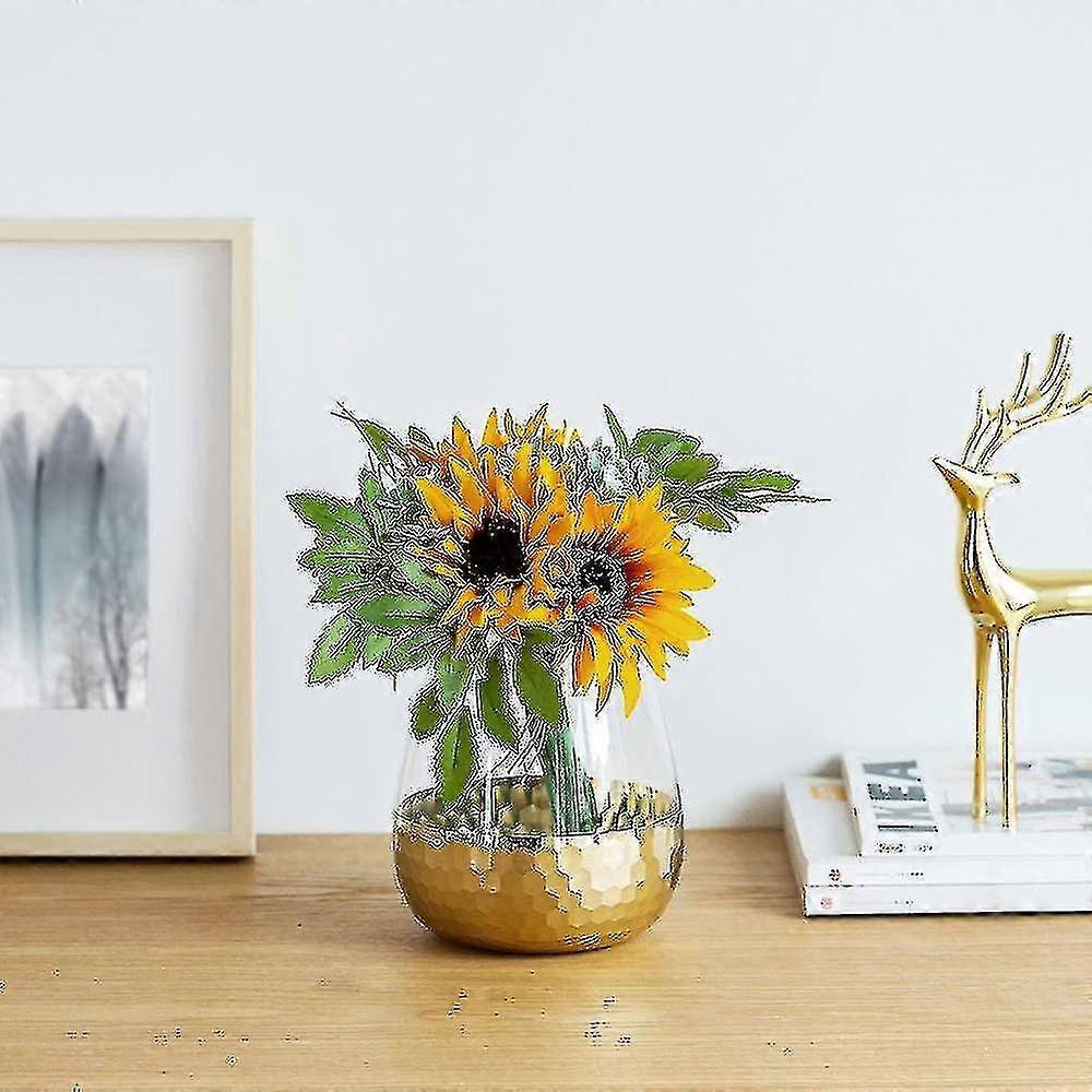 Table Decoration Small Vase Gold Glass