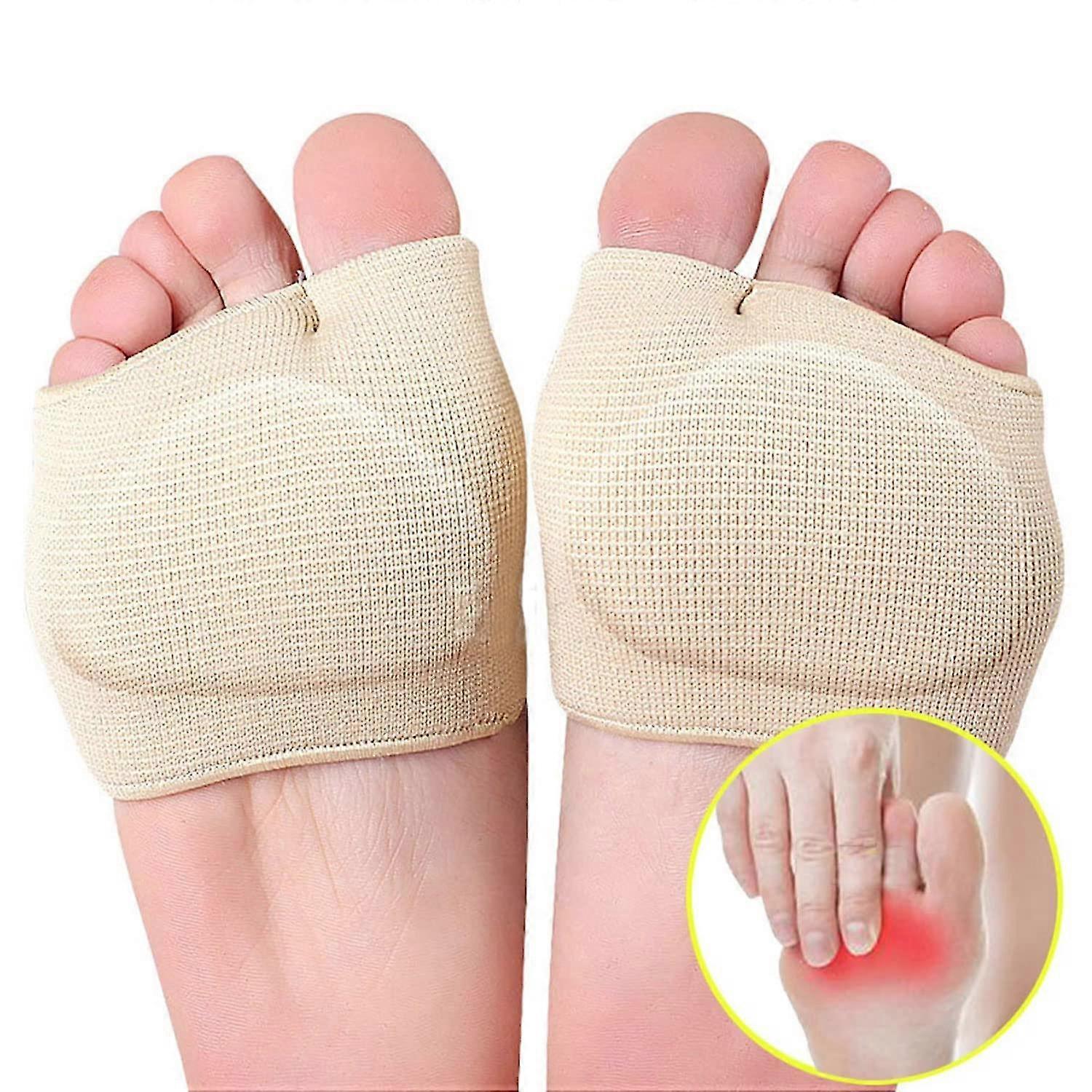 Kadın Ve Erkekler İçin Metatarsal Pedler Ayak Yastığı Topu - Jel Kollu Minderler Pad - Destekler İçin Kumaş Yumuşak Çoraplar