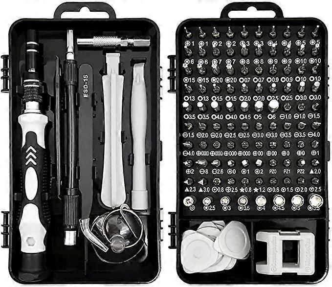 115 in 1 multi-purpose screwdriver set, 119/122 strong magnetic screwdriver bit, practical disassembly repair tool kit, suitable for mobile phones