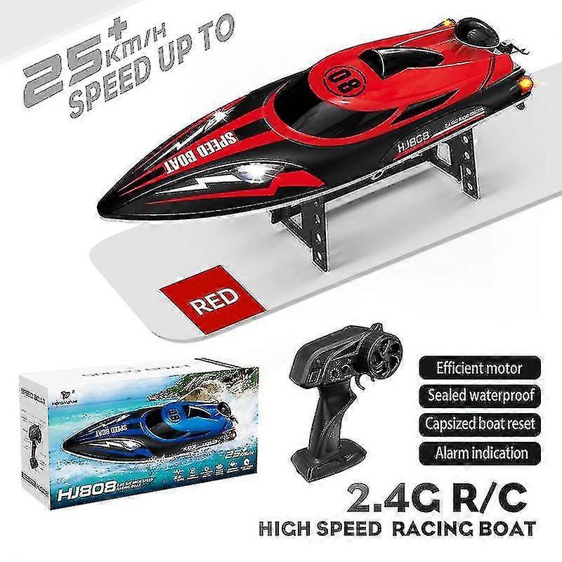 HJ808 RC زورق سريع 2.4G قارب ألعاب مائية 25 كم قارب تحكم عن بعد عالي السرعة