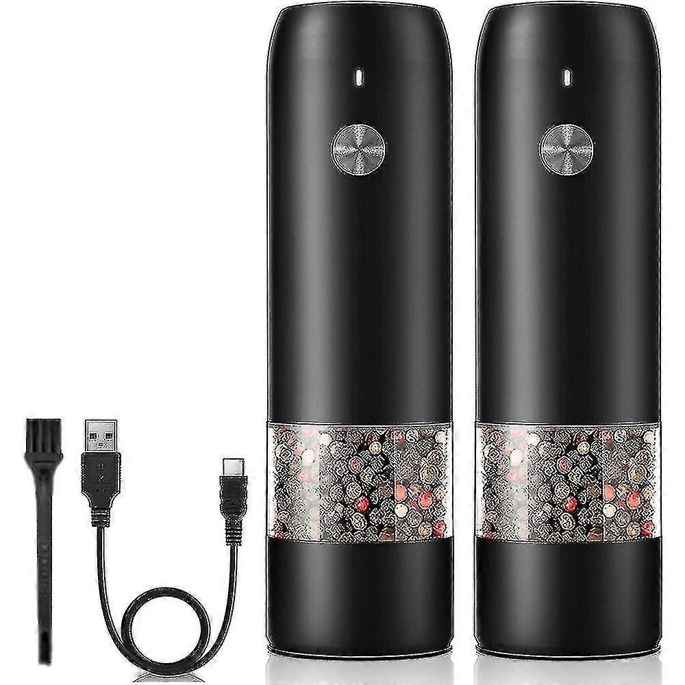 Rechargeable Electric Pepper And Salt Grinder Set - One-handed