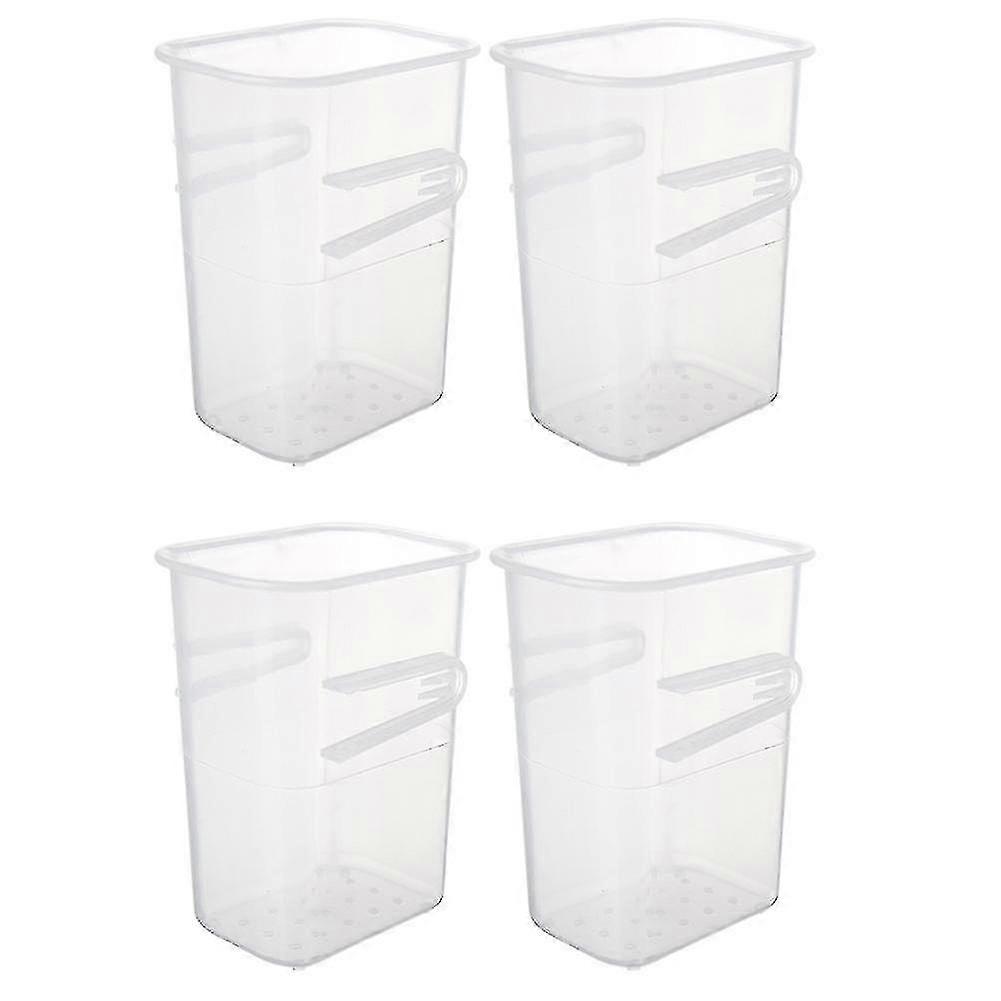 Fridge Food Sort Storage Box Plastic Multi-use 4pcs Clear