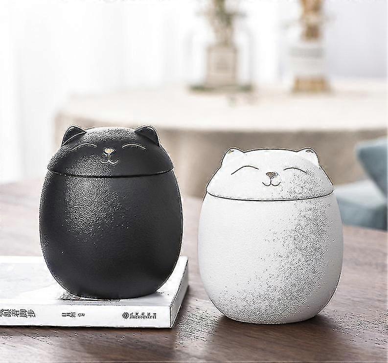 Cat Urns For Ashes Animal Urns For Cats Ashes Urn, Keepsake Pet Urns Cat Memorial 3" X 3.2" Pet Cremation Urns-color: White