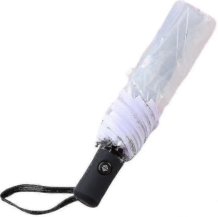 Women's Folding Umbrella Automatic Umbrella Transparent Transparent Umbrella