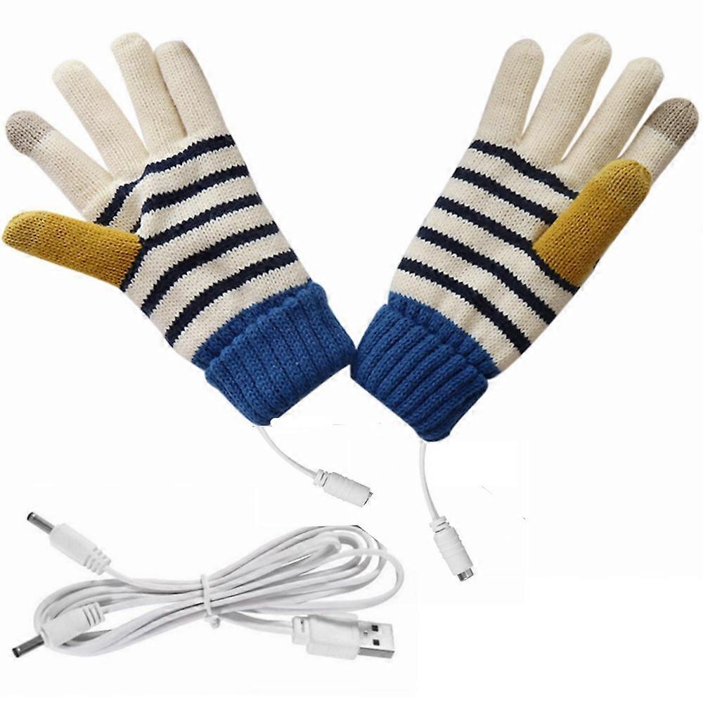 Plush Knitted USB Heated Gloves