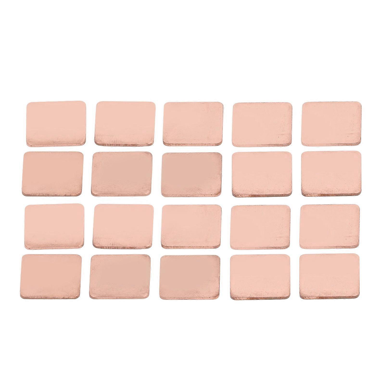 20 قطعة بالوعة الحرارة الرقائق الاحترافية النحاس لتبديد الحرارة لجهاز الكمبيوتر المحمول وحدة المعالجة المركزية GPU 1 مم / 0.04 بوصة