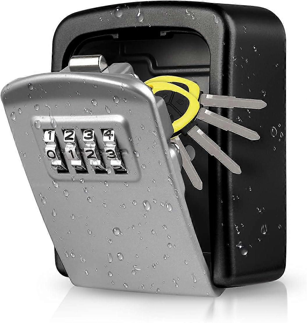 Key Safe Box, Wall-Mounted Key Safe Box [Waterproof and Rustproof] [Indoor and Outdoor Use] for Home School Office Factory Garages Secure Key Box(Gre