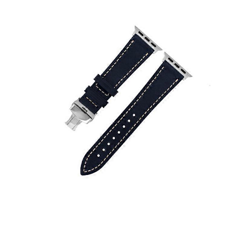 INF Genuine Leather Strap for Apple Watch with Butterfly Buckle (42/44/45/49mm)