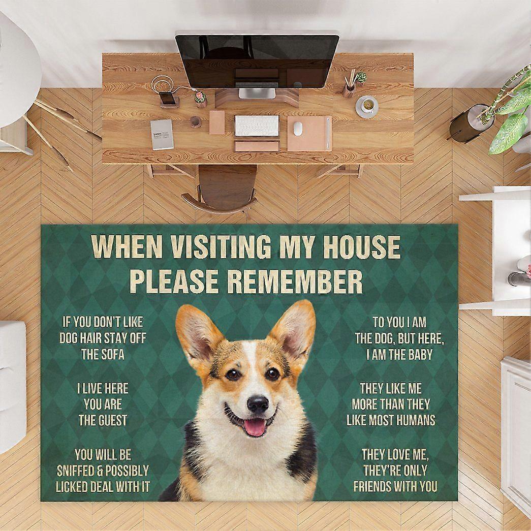 Bulldog hundetæppe 3D-printet tæppemåtte til stuen Dørmåtte Flannel Print Soveværelse Skridsikkert gulvtæppe