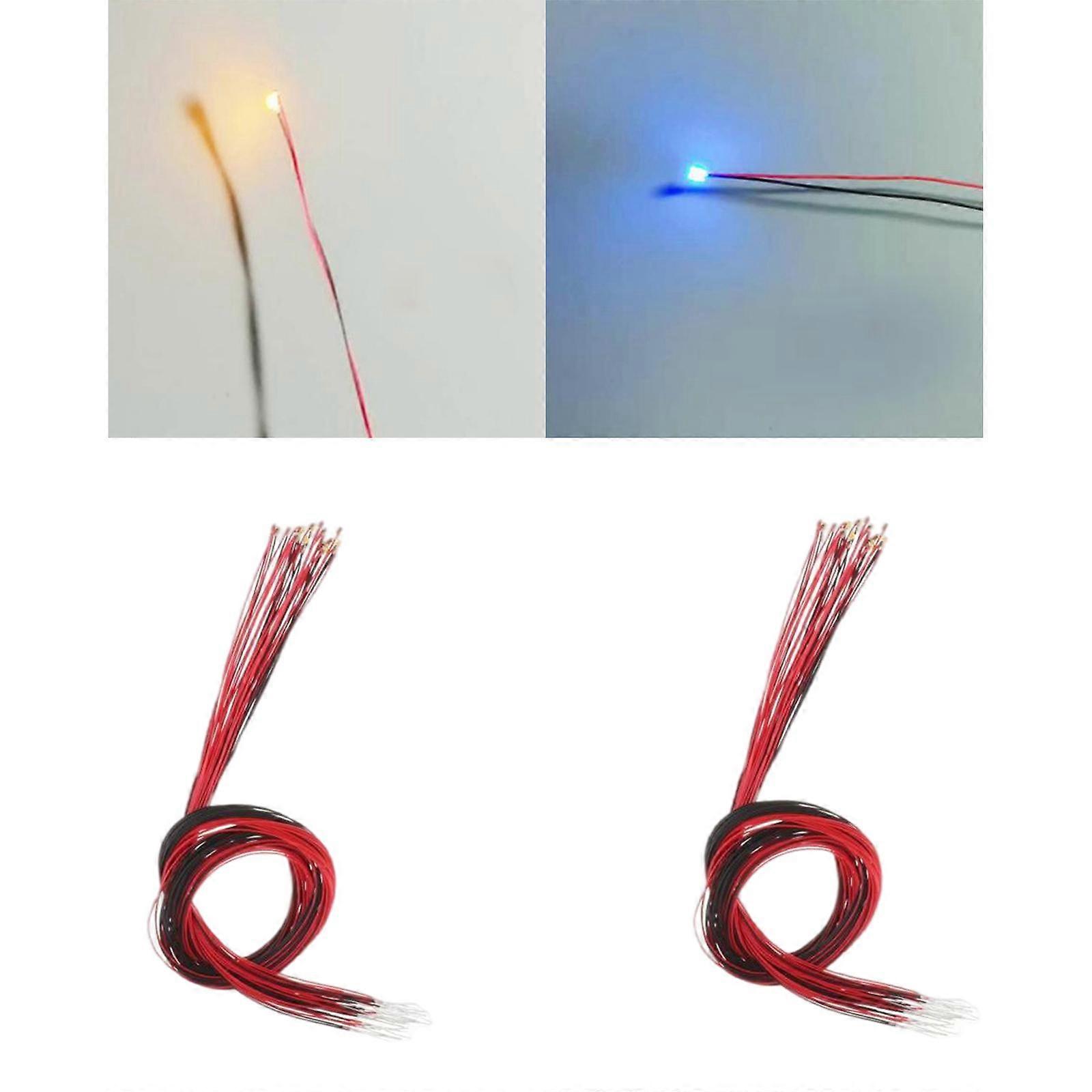 40pcs Mini Pre Wired #0805 SMD Luces LED Kits de Iluminación Micro HO N Scale