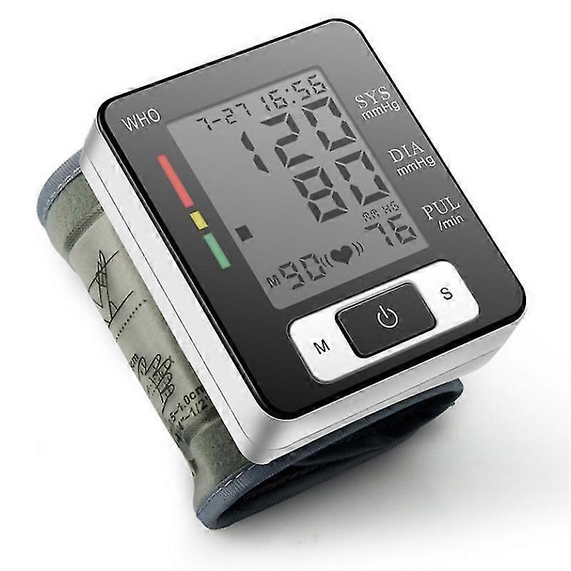 Wrist Blood Pressure Monitor Automatic Large Lcd Display Adjustable Wrist Cuff Automatic Dual 99 Reading Memory Automatic Digital Bp Machine For Home