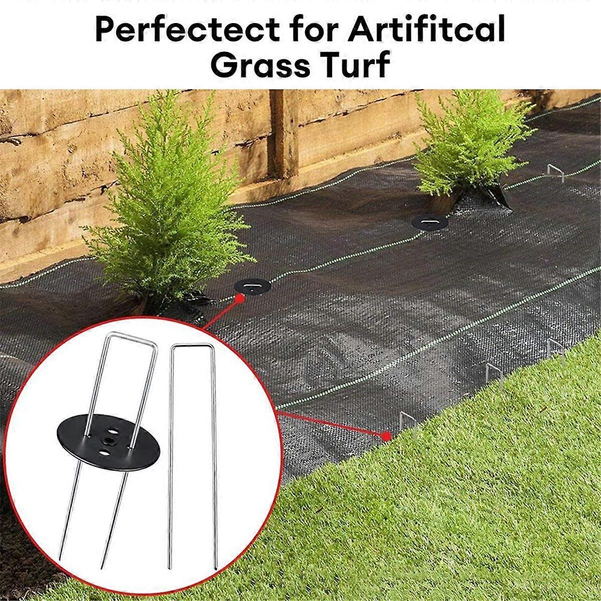 200Pcs Gardening Planting Fixed Ground Spikes U Shaped Landscape Ground Pin Garden Stakes Securing
