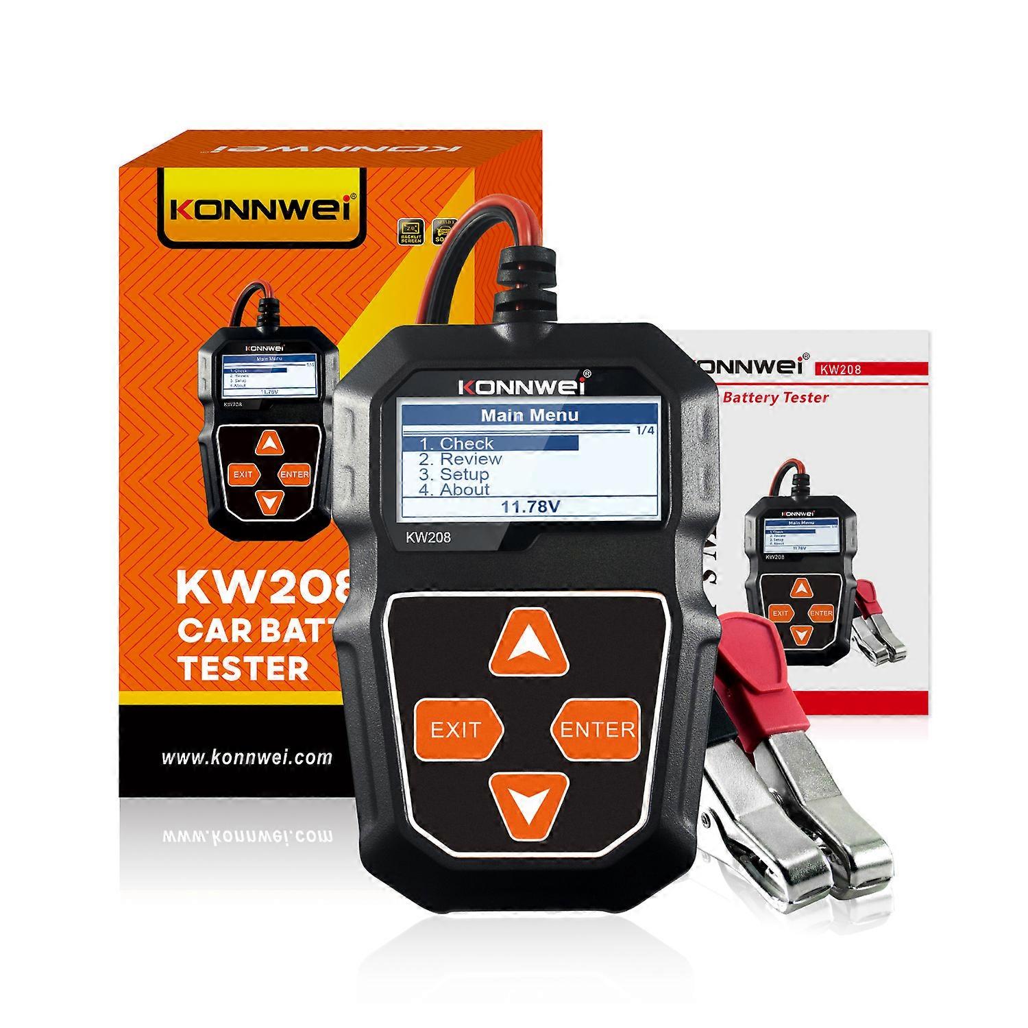 KW208 Car Battery Tester 12V 100 to 2000CCA Cranking Charging Circut Tester Battery Analyzer 12 Volts Battery Tool BM550