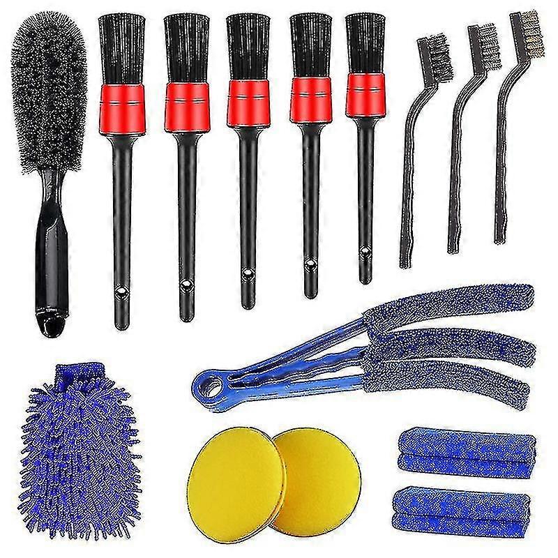 15 Pcs Car Detailing Brush Set,car Interior Cleaning Kit Includes Detail Brushes, Wheel Brush, Wheel Chumian