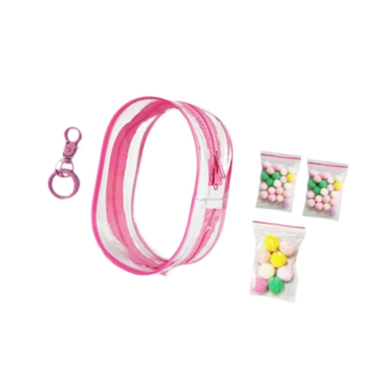 Clear Figure Display Bag Display Case for Figures for Collectors Mini Figure baby pink