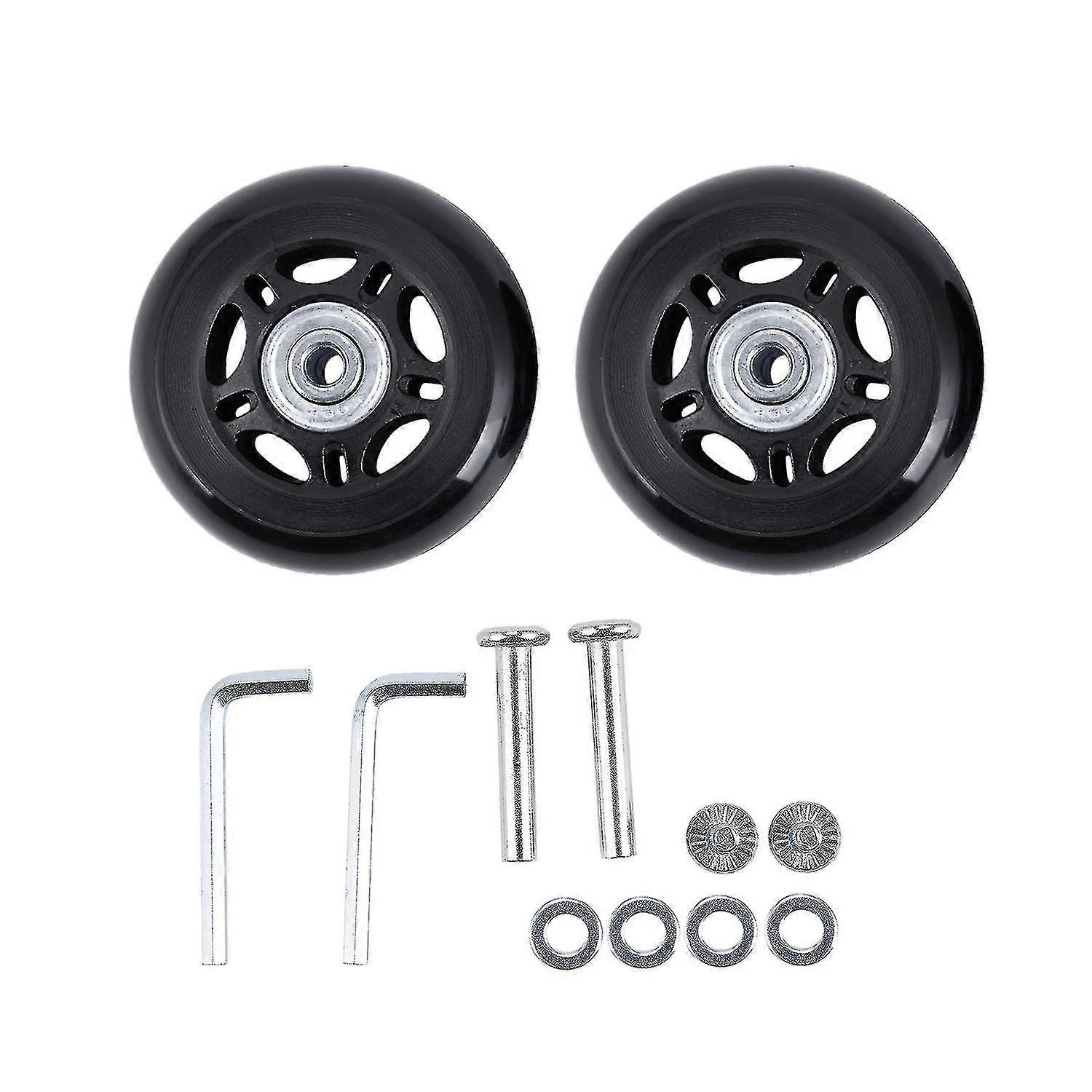 2 Set Luggage Suitcase Replacement Wheels Axles And Wrench Repair Set Od 68mm
