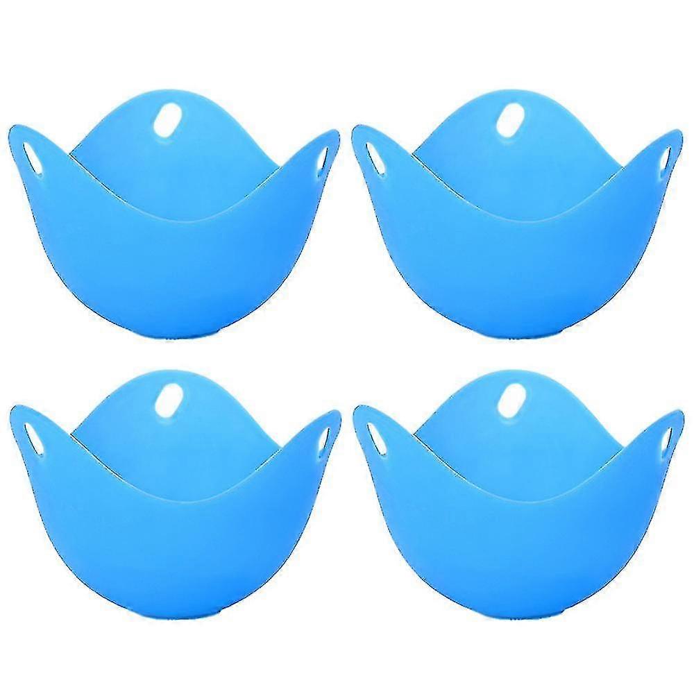 4pcs Poached Egg Cooker With Ring Standers,silicone Egg Poacher