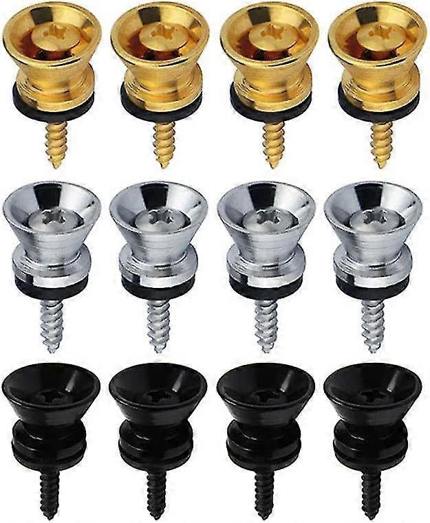 12db gitárszíj gombok végcsapok rögzítőcsavarokkal és gumi párnákkal Fém gitárszíj zárak Szíj gombok akusztikus elektromos gitár basszusgitárhoz