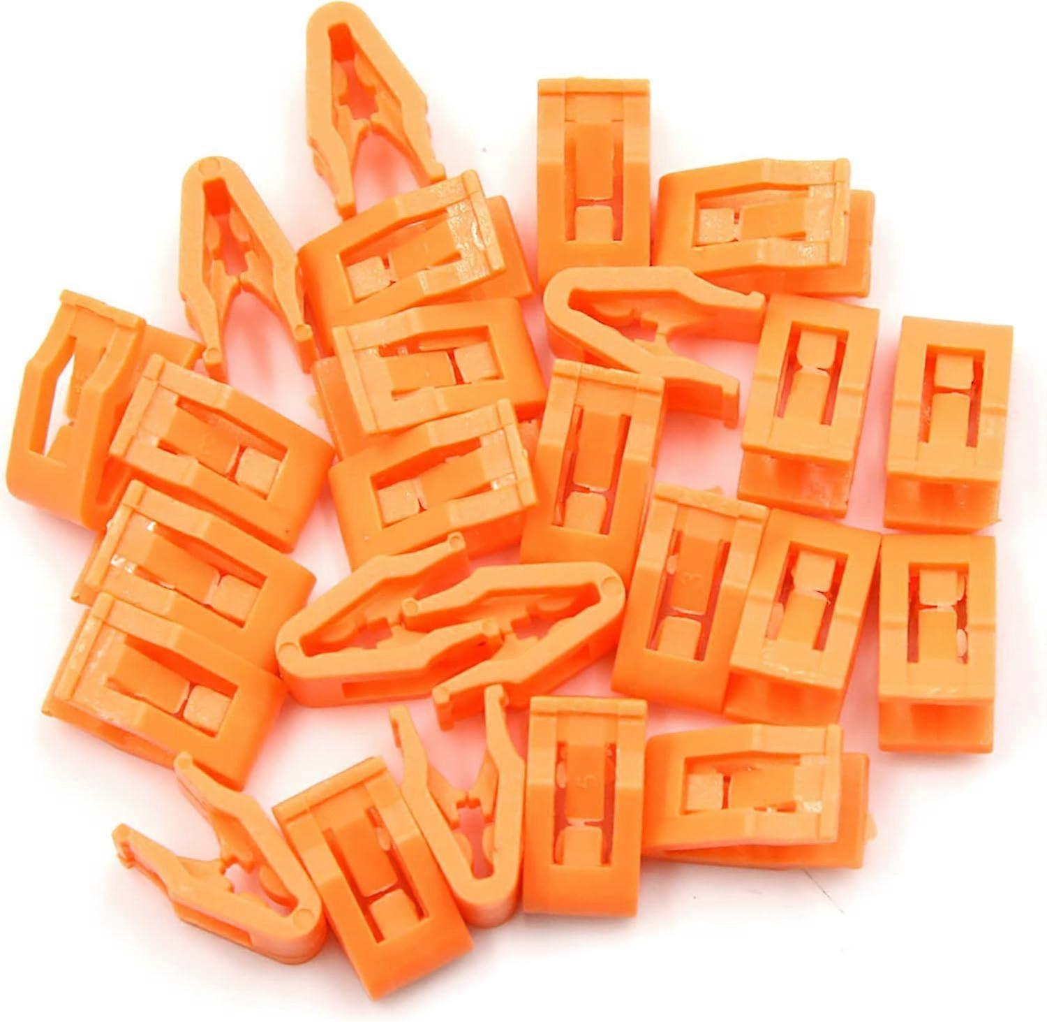 Console Brackets Fastener Clip Dashboard Trim Orange (Set of 25)