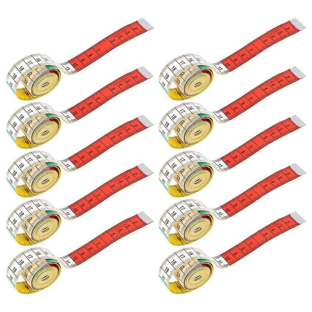 10 Pcs Tape Measure PU Material Soft Measuring Tape 150cm/60in Widened Ruler