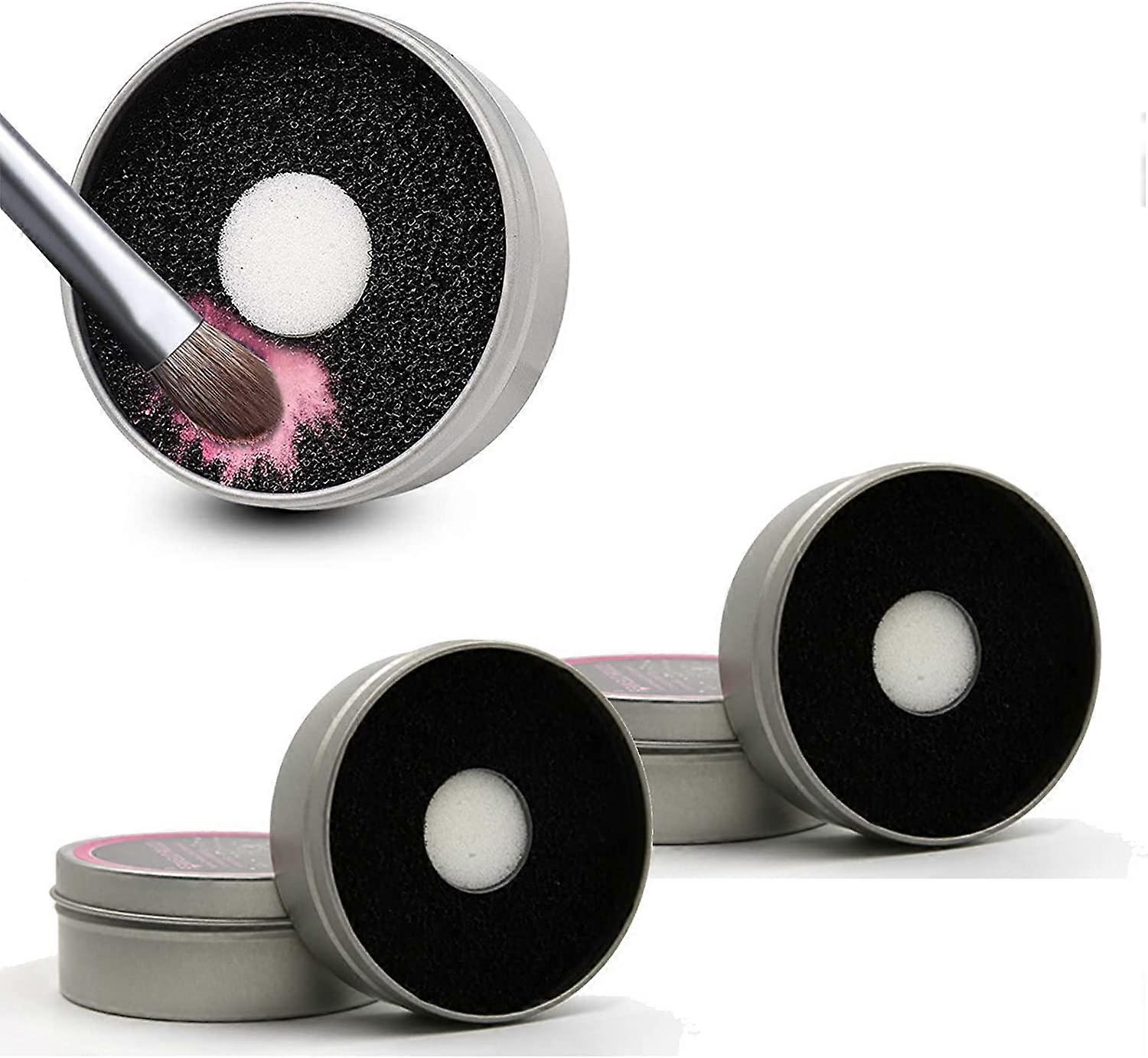 4PCS Quick Color Change Brush Cleaner,Brush Cleansing Sponge,Makeup Brush Cleaner,Quick Color Change Sponge,Makeup Remover Brush,With Box
