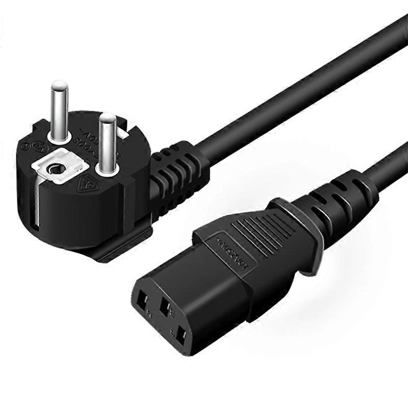 1.5m Power Cable Power Cord Mains Cable Protective Contact F Type (CEE 7/4) to Cold Plug Coupler C13 Plug PC Computer Monitor Printer Printer Harness