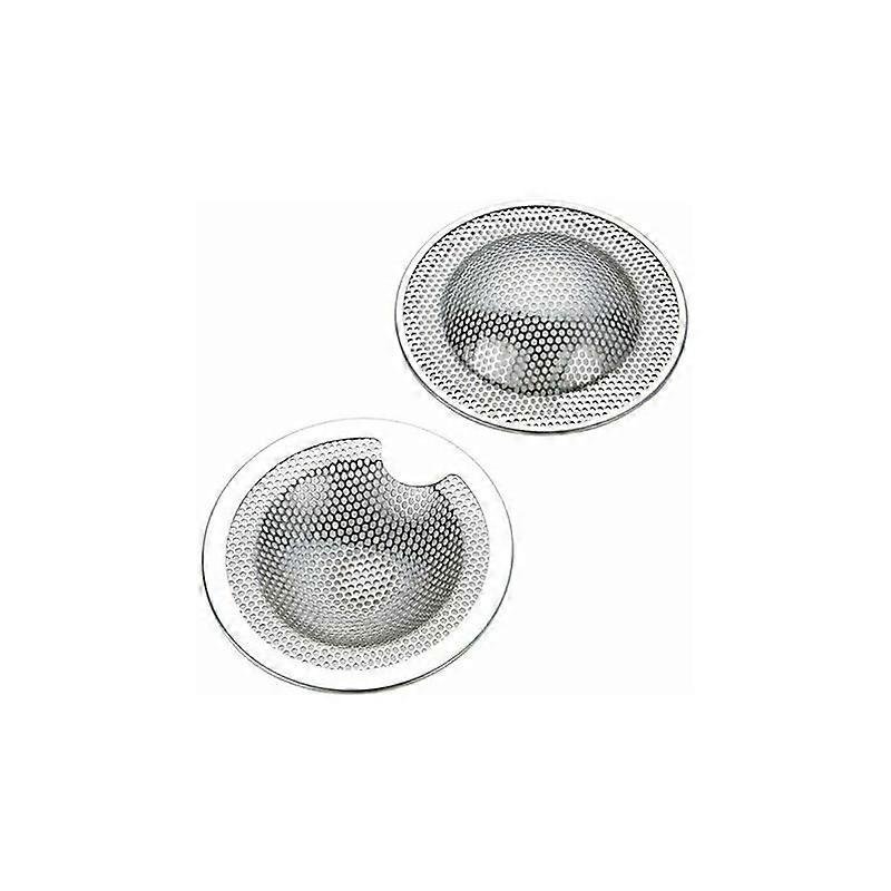 Set of 2 Small Stainless Steel Sink Strainers - Ideal for Kitchen Sink, Sink, Shower, Tub - Sizes (S)