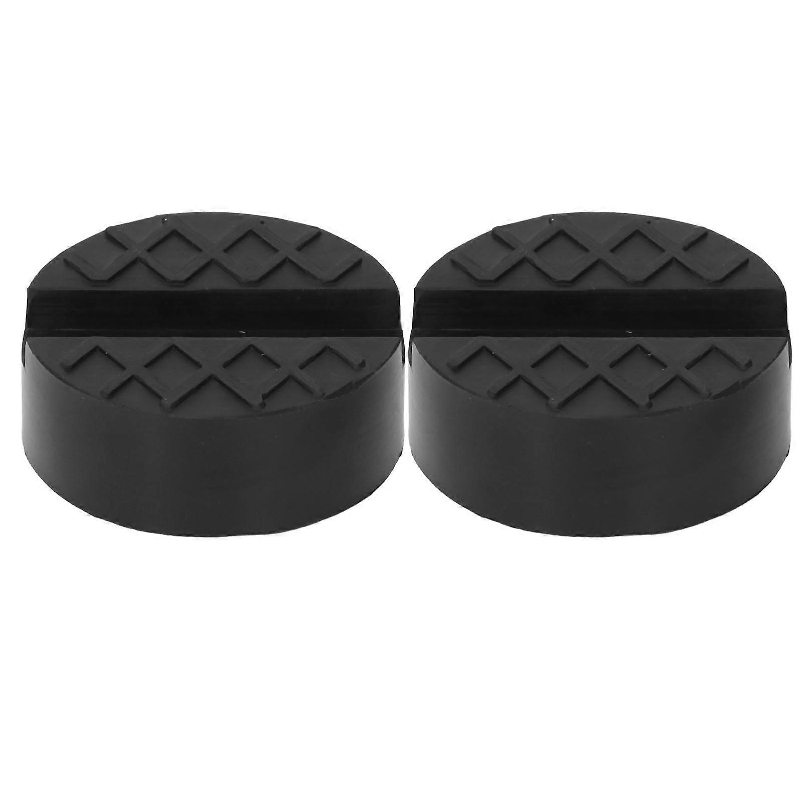 2 Pcs Rubber Jack Pad Good Adaptability Universal Slotted Jacking Lift Puck Reusable Jack Pad Adapter