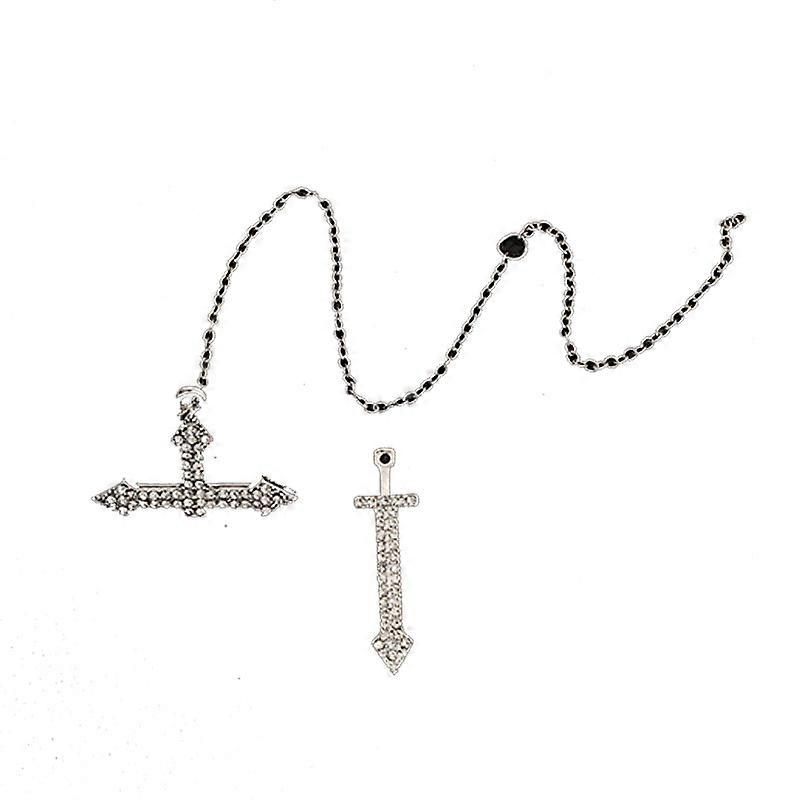 Cross Ear Needle Earring Earbone Chain (single)
