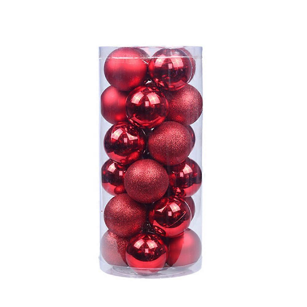 Ozdoby choinkowe, 24ct Zestaw dekoracji Christmas Ball 2.36 "Kolorowa piłka świąteczna Nietłukąca Wiszący zestaw ozdób choinkowych