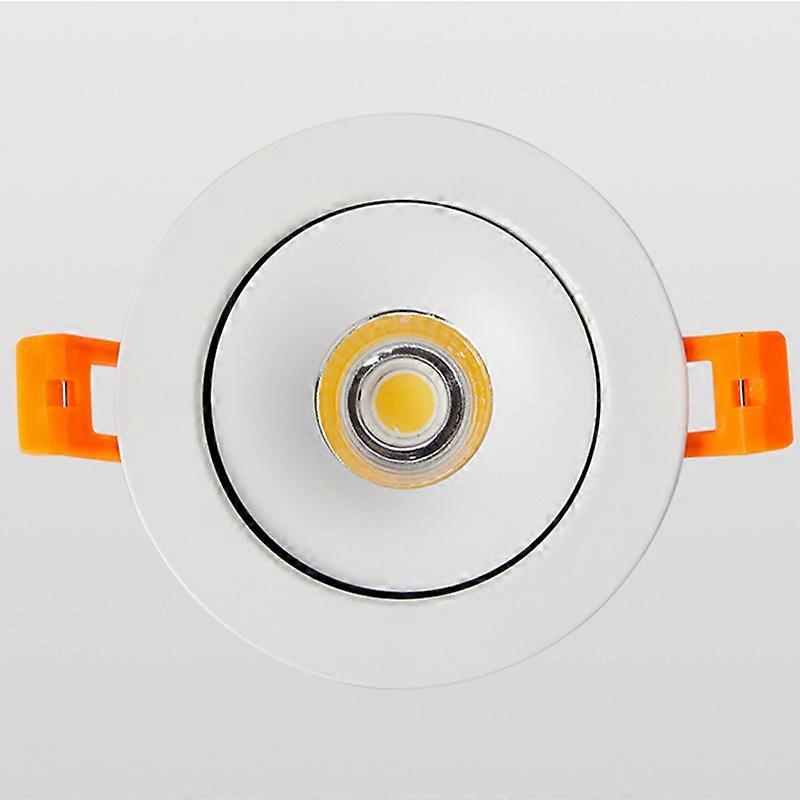Dimmable Circular Spot 360  Angle Adjustable LED Embedded COB Downlight 9W 12W 15W Ceiling Light AC110V-220V Background Focus