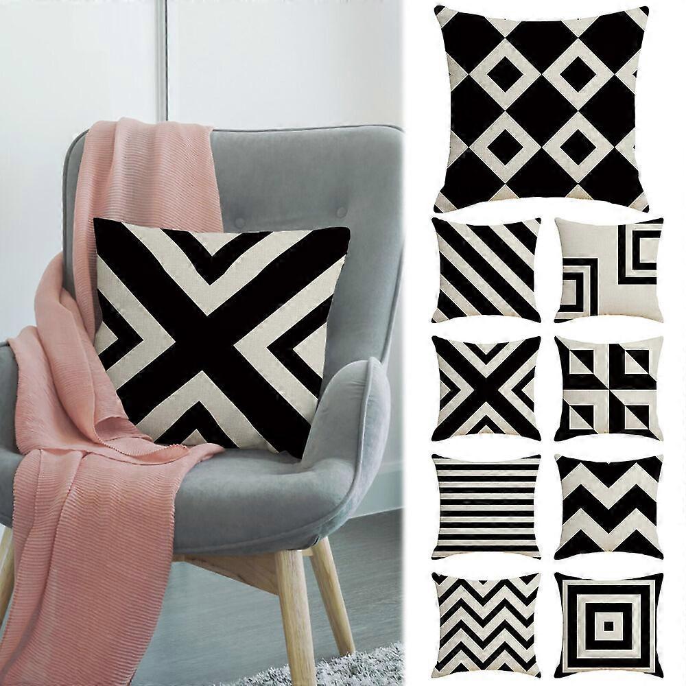 Black White Waterproof Hugging Pillow Household Design Pattern Sand Pillow