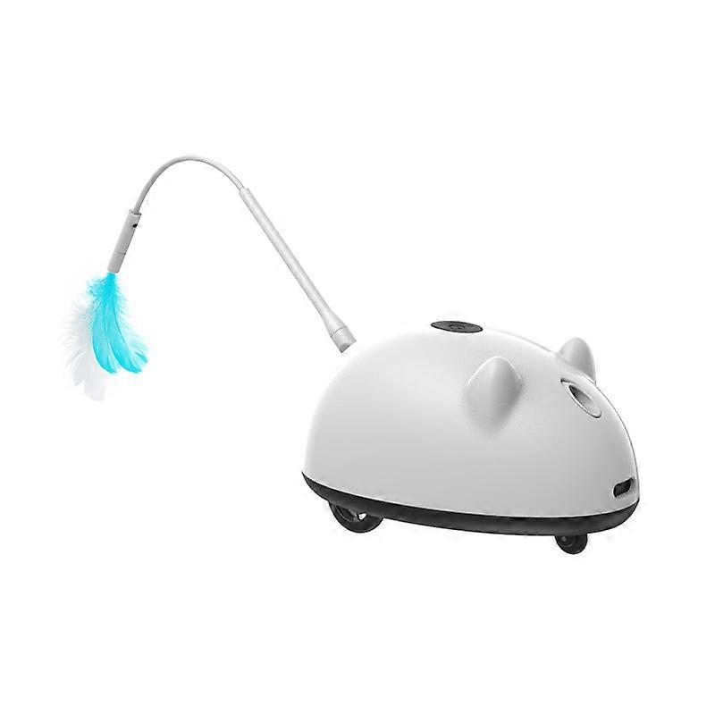 Jouet interactif pour chat, Jouet pour chat, Travail indépendant avec des plumes, Jouet d’intelligence électrique, Souris jouets rotatives pour chats, Rechargeable par USB (3 Interchangeables