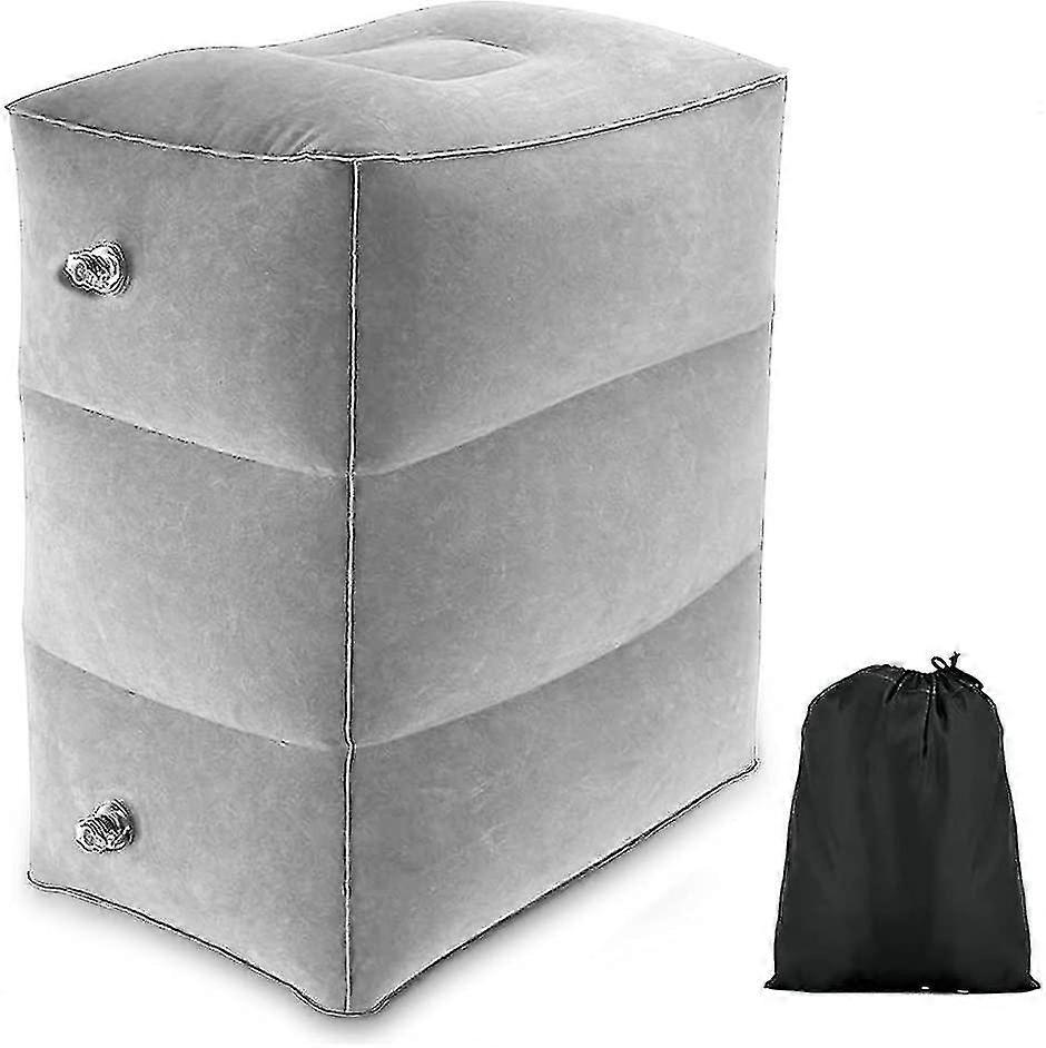 Inflatable Travel Foot Rest Pillow, Multi-Function Adjustable Heights Travel