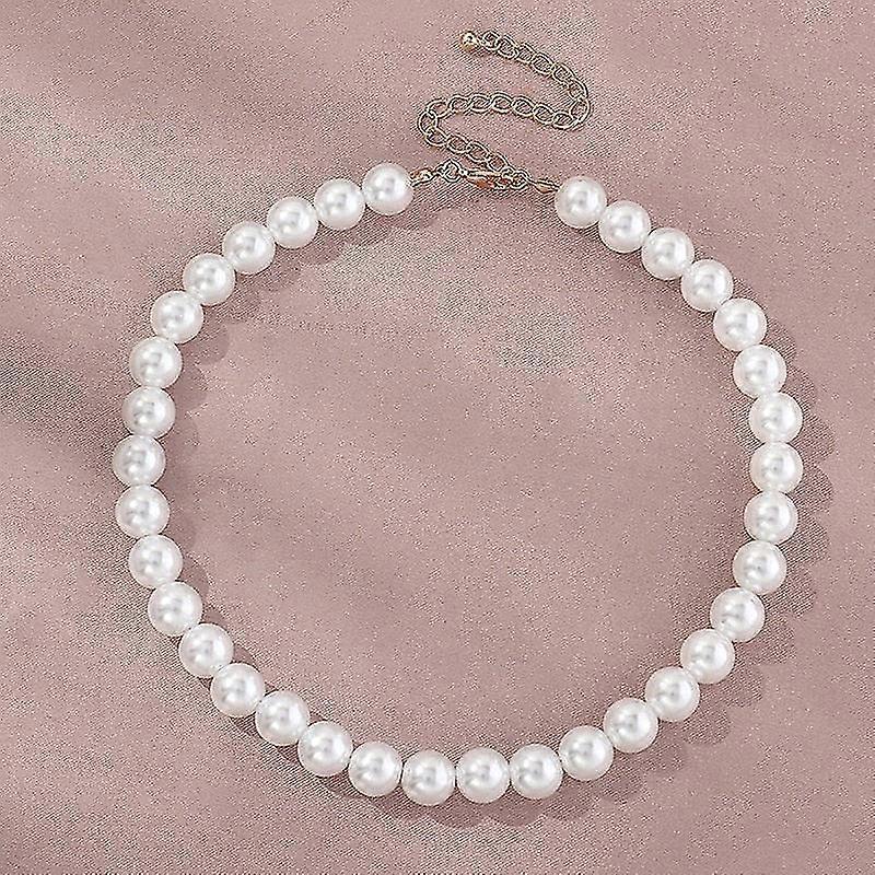 Stil Vintage Simplu 6mm Lanț De Perle Choker Colier Pentru Femei Nuntă Dragoste Shell Pandantiv Colier Bijuterii Întreg