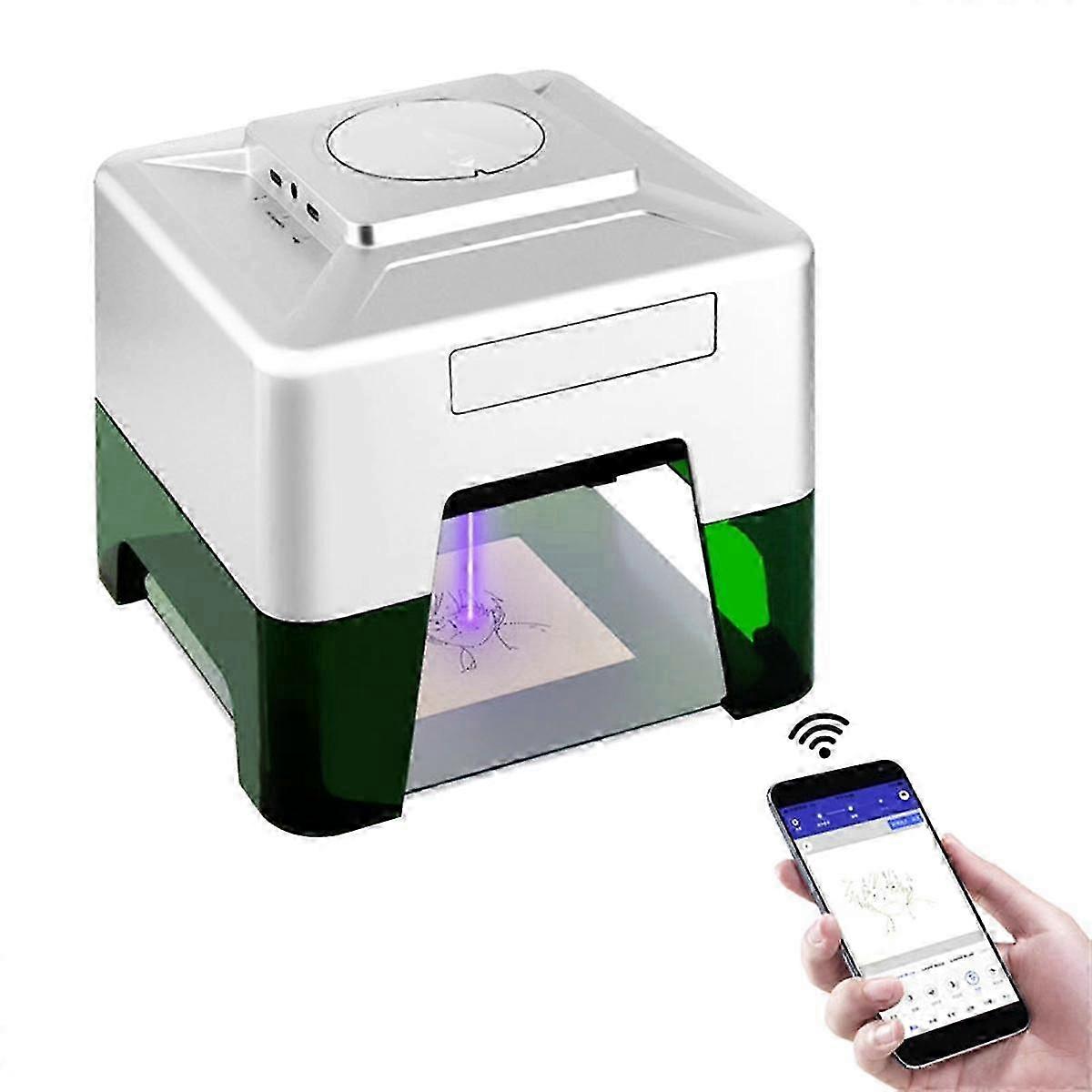 Mini Bluetooth Laser Engraving Machine, 1600mW for Woodworking, Leather, Metal, Paper - Wireless Bluetooth Control, Perfect for Custom Tags & Gifts