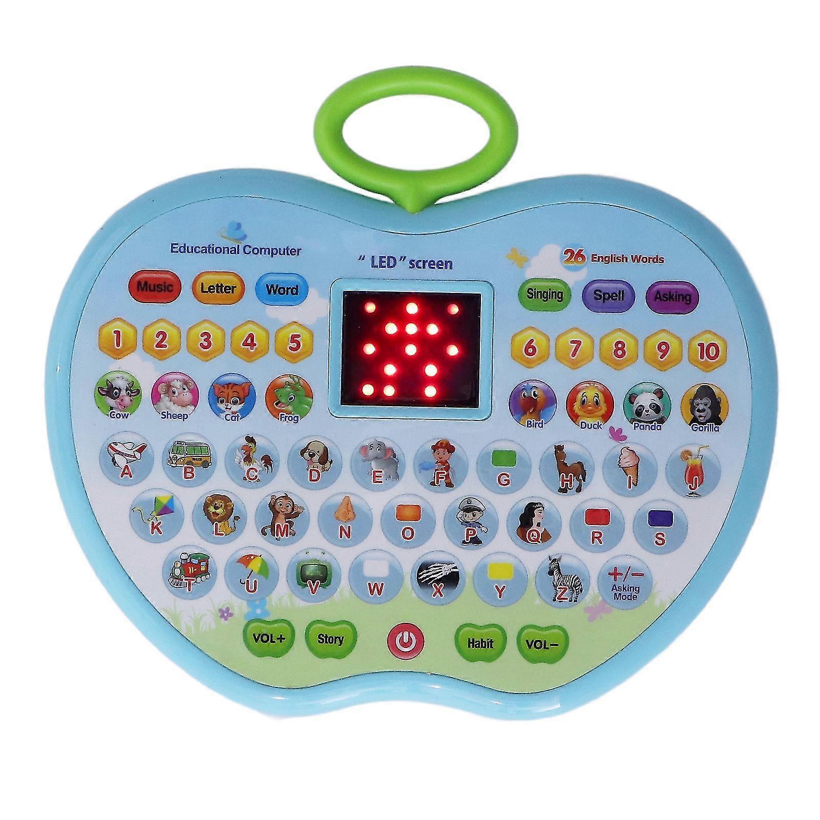 Multifunction Kids Tablet with LED Display for Early Education - Learning Tablets for Baby Girl Boy (Blue)