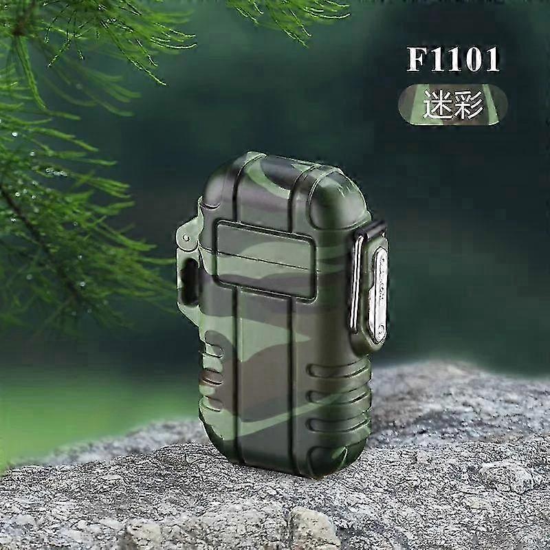 Long-term sealed waterproof and windproof camping direct charging convenient lighter (without gas)