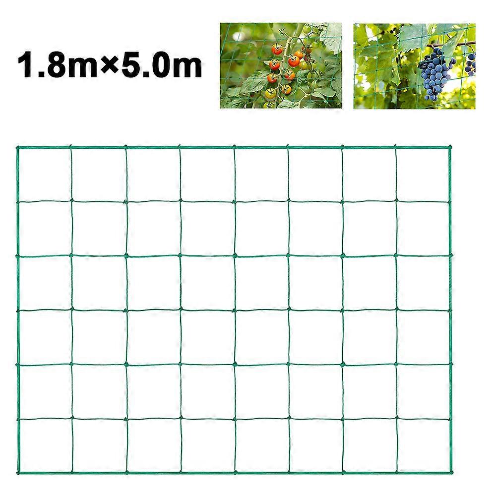 Green Lattice Plant Crawling Net Garden Plant Trellis Netting Plant Vine Climbing Net Garden Netting for Fruits and Vegetables
