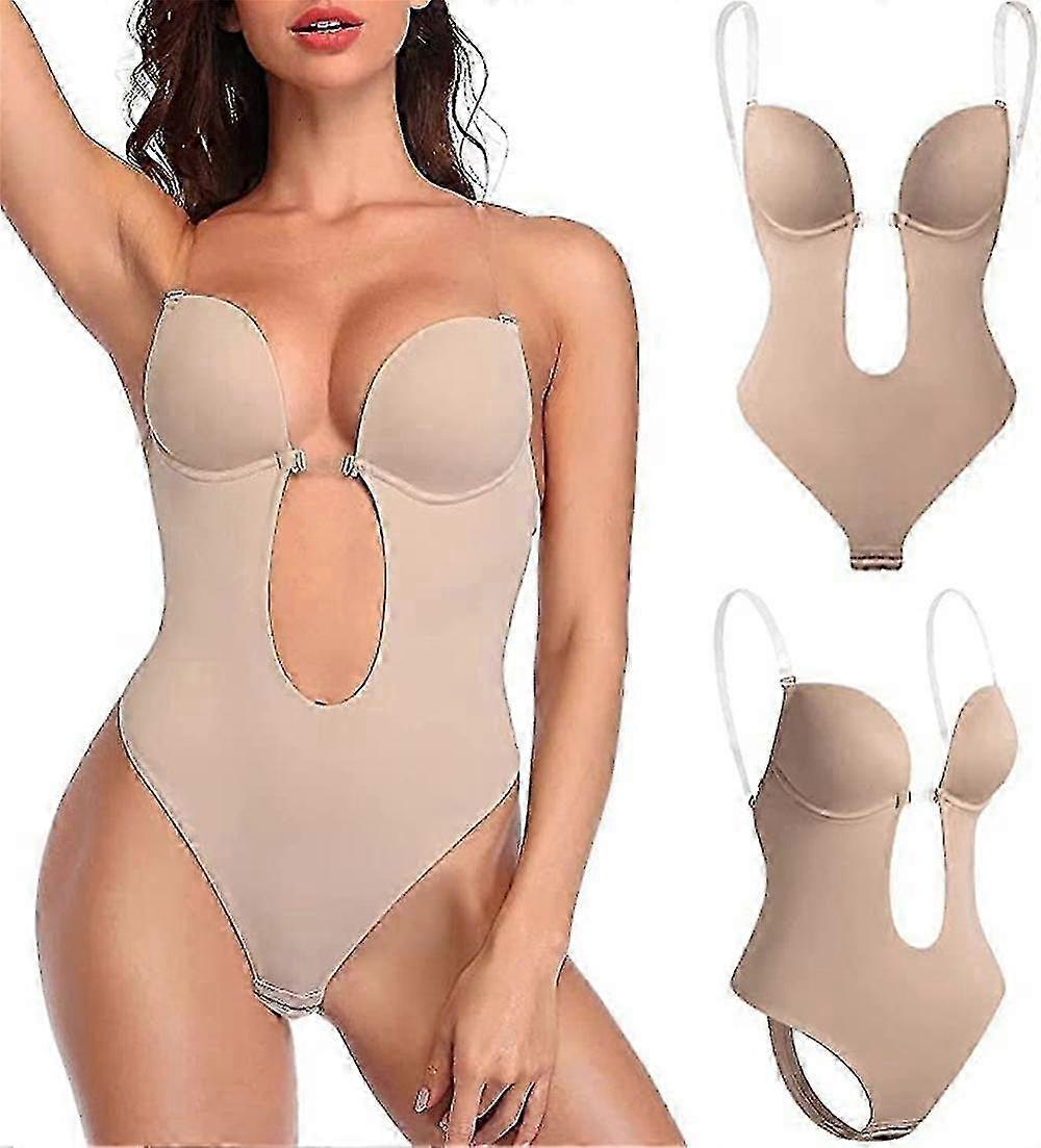 Plunge Backless Body Shaper Bra, Shapewear U Plunge, Push Up Bra For Women