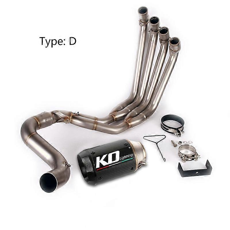 For Honda CBR650R CBR650F CB650R CB650F 2014-2018 Exhaust System Motorcycle Header Middle Pipe 51mm Muffler Escape No DB Killer