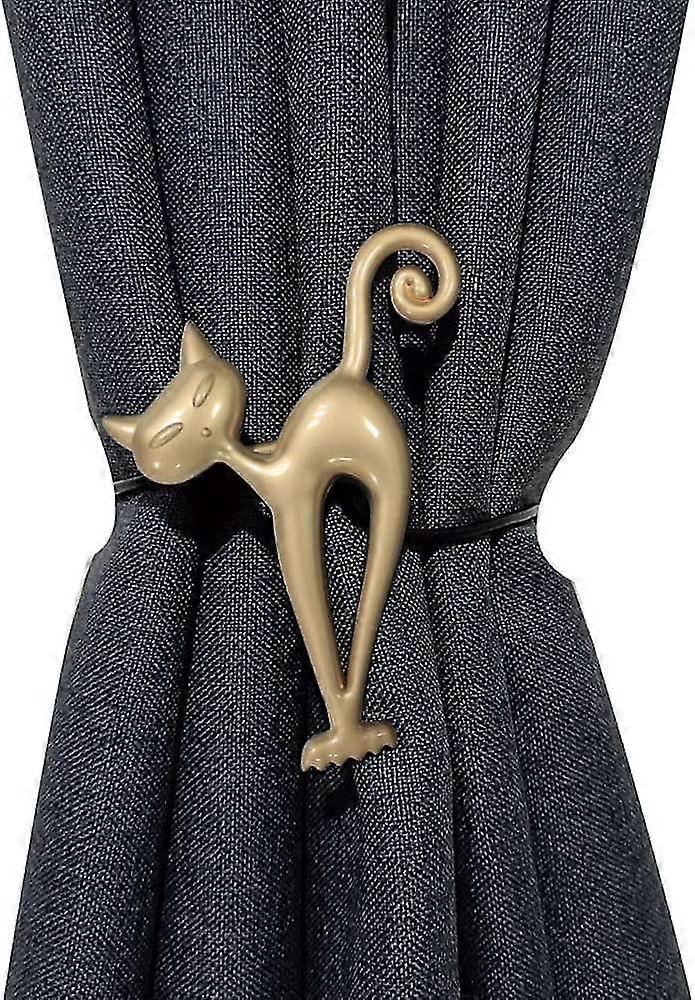 长腿猫磁性窗帘系带，2 件装 16 英寸绳索固定装饰支架方便的窗帘窗帘淋浴 curta 的悬垂系带背