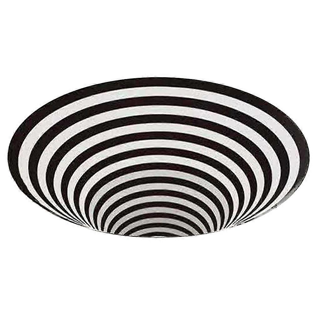 2022 3d Washable Printed Round Vortex Illusion Pattern Anti-slip Carpet Door Mat