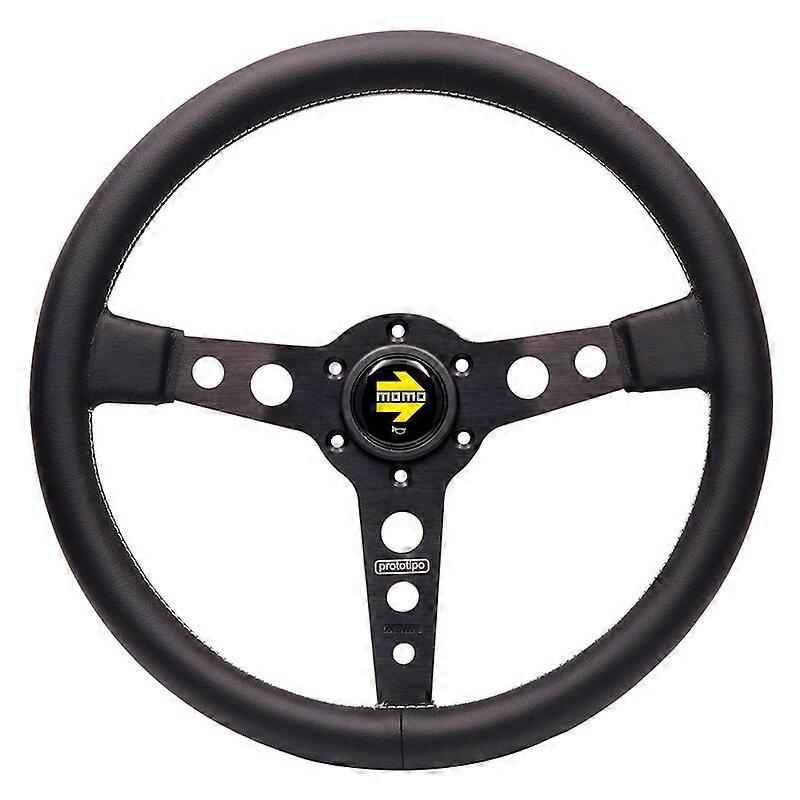 14 tum / 340 mm för MOMO Prototipo Style pu Läder Racing Sport Ratt Fordon Rattskydd