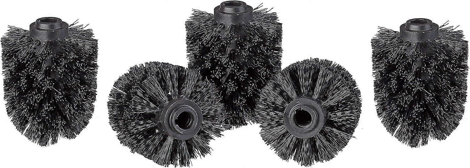Black Replacement Head for Toilet Brush set of 5 Orifice 8*10cm