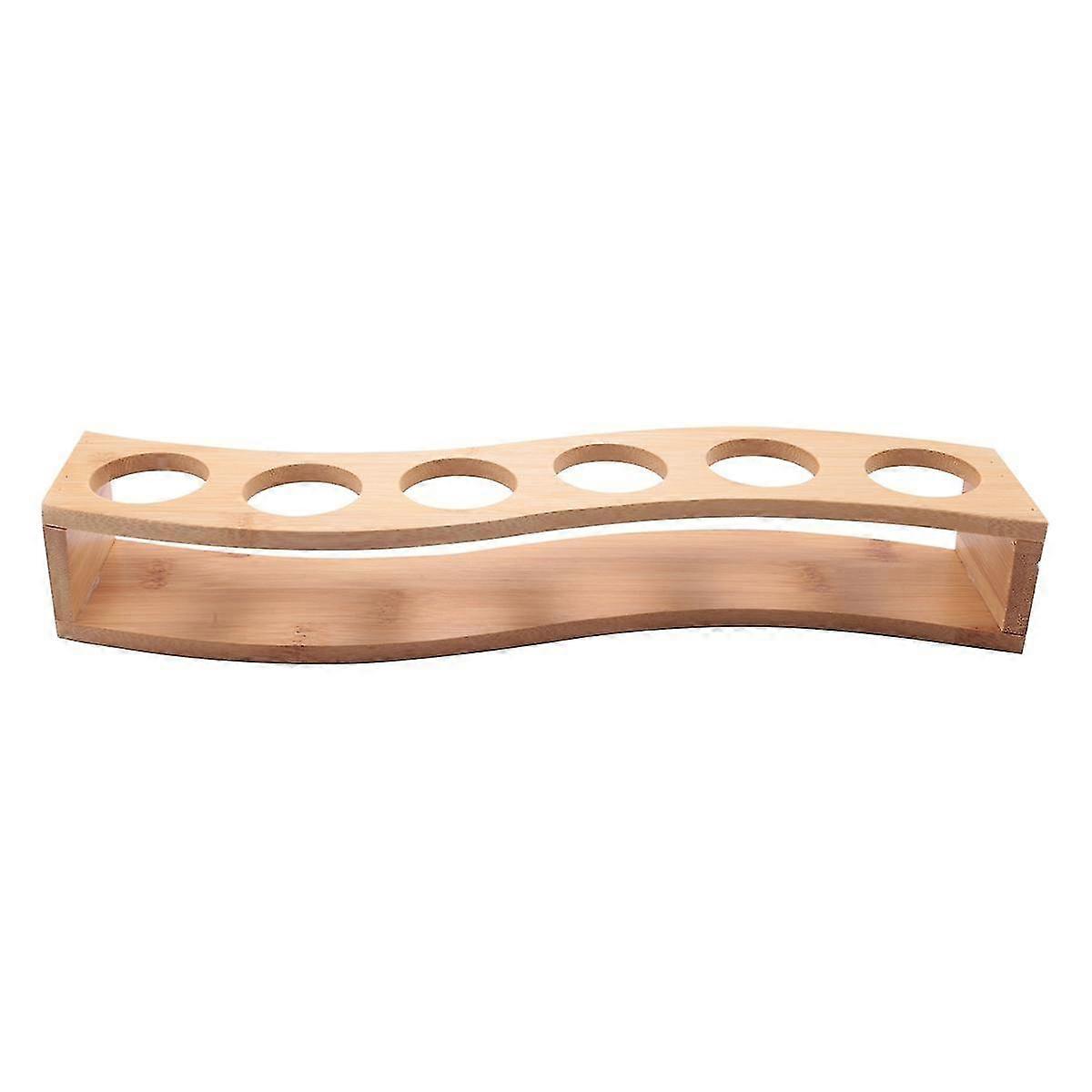 Schnapsglashalter-Set, 30 ml, Schnapsglas-Set, Bambus-Schnapsglashalter, 6-teiliges Schnapsglas-Set, perfekt für Partys, Bars